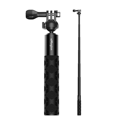 aMagisn Selfie Stick for Action Cameras - Tripod Head & 3-Prong Mount Rotatable 70/120cm Monopod
