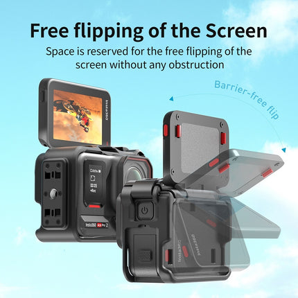 aMagisn Protective Frame for Insta360 Ace Pro & Ace Pro 2 - Horizontal Vertical Mount, Cold Shoe