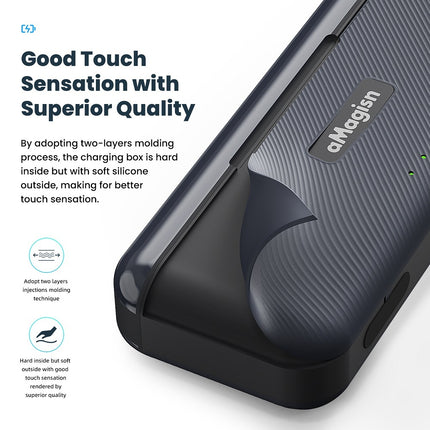 aMagisn 3-Slot Portable Charger for GoPro Hero 12 11 10 9 - Fast Charging, SD Card Storage, Compact