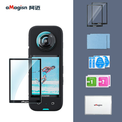 aMagisn Tempered Glass Screen Protector for Insta360 X3 – 9H Hardness, Anti-Scratch, HD Clarity