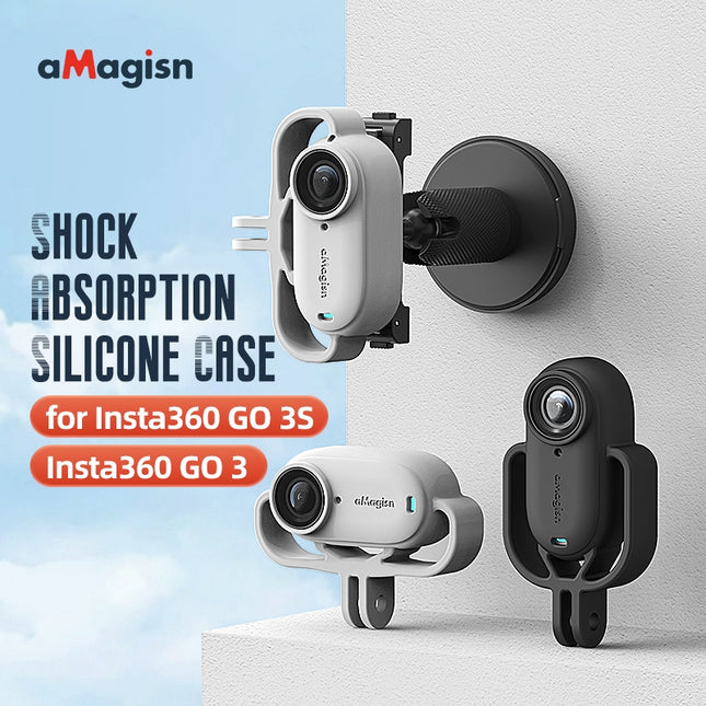 aMagisn Insta360 GO 3/GO 3S Anti-Fall Silicone Cover with Shock Absorption – All-Round Protection