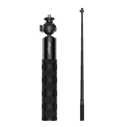 aMagisn Selfie Stick for Action Cameras - Tripod Head & 3-Prong Mount Rotatable 70/120cm Monopod