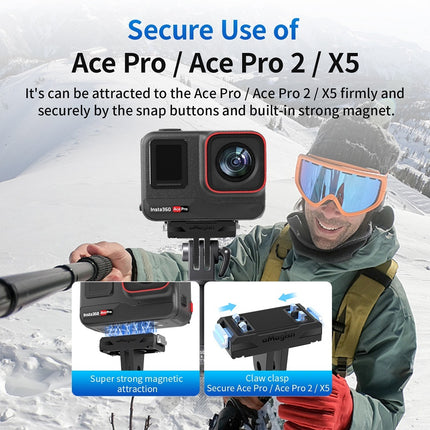 aMagisn Insta360 X5 / Ace Pro / Pro 2 Magnetic Mount with Claw Lock – Lightweight, Secure, Durable