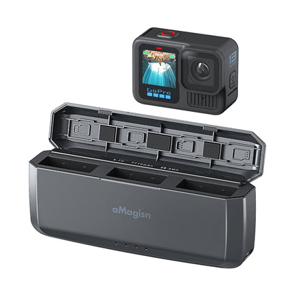 aMagisn 7710mAh Power Bank for GoPro Hero 13 with 20W PD3.0 Fast Charging & SD Card Storage