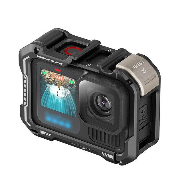 aMagisn Metal Cage Premium Aluminum Alloy Frame Case for GoPro Hero 13 12 11 10 9 Camera OveerUps