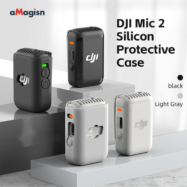 aMagisn Silicone Protective Case for DJI Mic 2 Wireless Microphone BD06