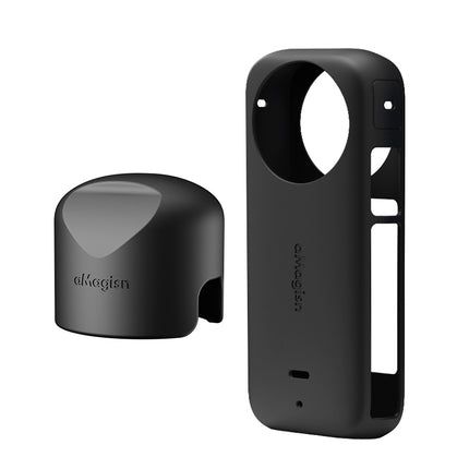 aMagisn Silicone Case w/ Lens Protector for Insta360 X3 - Anti-Drop, Scratch-Resistant Accessory