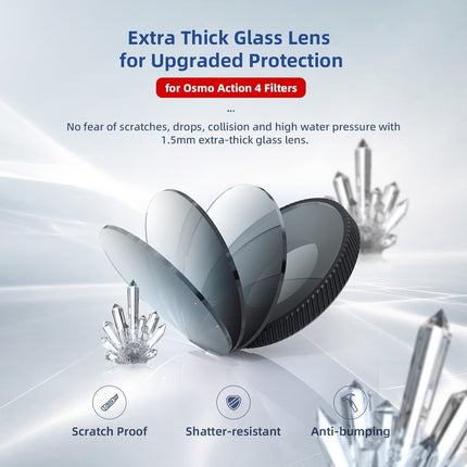 aMagisn ND UV CPL Filter Set for DJI Action 5 Pro 4 3 – Waterproof Scratch-Resistant Lens Kit