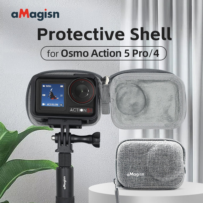 aMagisn Protective Camera Bag for DJI Osmo Action Osmo 5 Pro/4/3 – Compact Shockproof Shell Case
