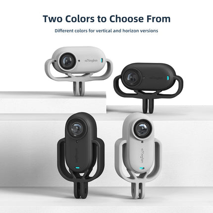 aMagisn Shock-Absorbing Silicone Case Vertical/Horizontal for Insta360 GO 3 & GO 3S – Soft Mount