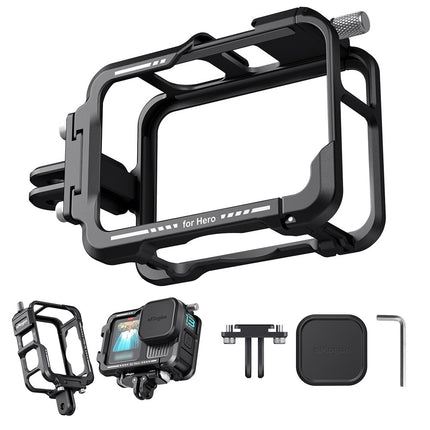 aMagisn Metal Frame Case for GoPro Hero 13 12 11 10 9 – Lightweight Aluminum Protective Cage AP09
