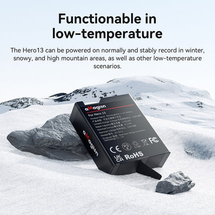aMagisn Cold Weather Battery for GoPro Hero 13 – 2100mAh High Endurance Backup Pack