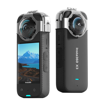 aMagisn Snap-on Lens Protector Insta360 X3 - Fog-Resistant Anti-Scratch Transparent Cover Lock Clip