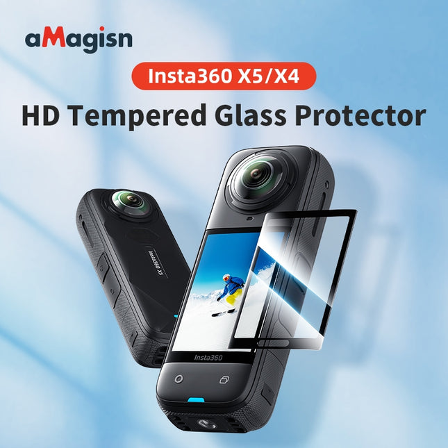 aMagisn Tempered Glass Screen Protector for Insta360 X4 X5 – HD, Anti-Scratch, High Sensitivity