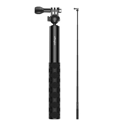 aMagisn Selfie Stick for Action Cameras - Tripod Head & 3-Prong Mount Rotatable 70/120cm Monopod