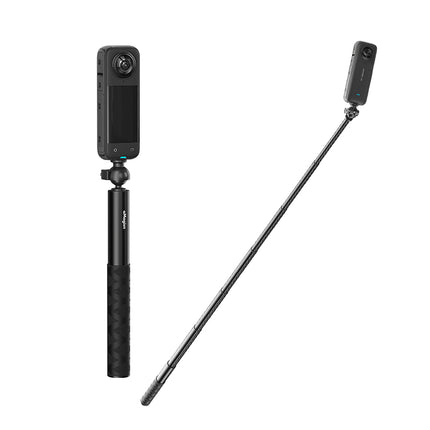 aMagisn Selfie Stick for Action Cameras - Tripod Head & 3-Prong Mount Rotatable 70/120cm Monopod