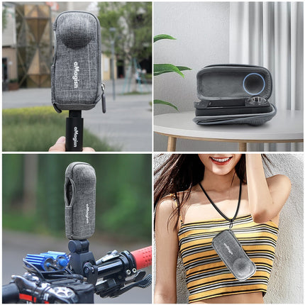 aMagisn Semi-Open Zipper Protective Bag for Insta360 X3, X2 Cameras AX04