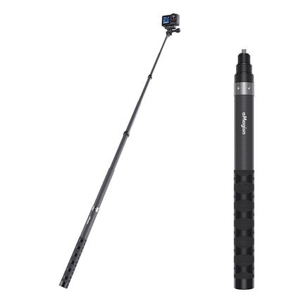 aMagisn 1.2M Ultra-Light Carbon Fiber Selfie Stick for Action Cameras – 112g Monopod Telescopic Pole