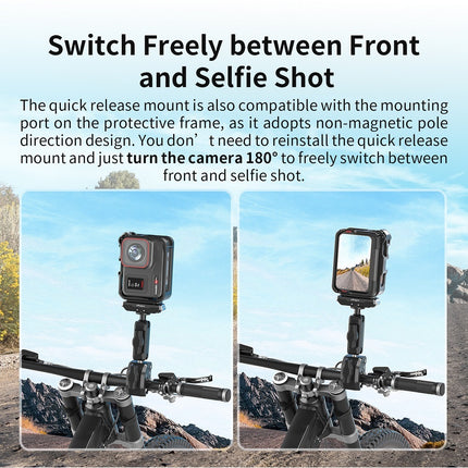 aMagisn Protective Frame for Insta360 Ace Pro & Ace Pro 2 - Horizontal Vertical Mount, Cold Shoe