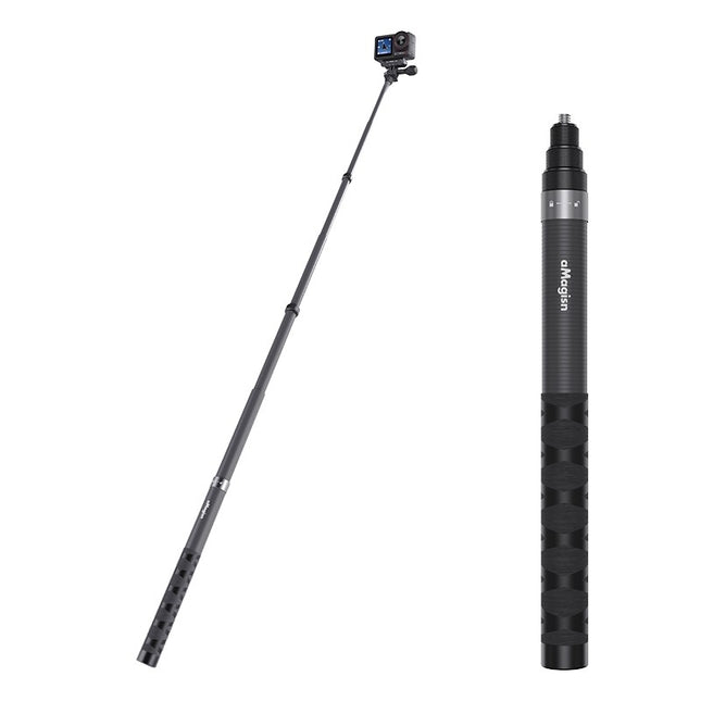 aMagisn Extendable Carbon Fiber Selfie Stick Insta360 X5 X4 X3 GO 3/3S Ultra etc OveerUps
