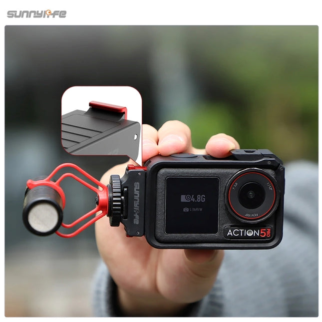 Sunnylife Magnetic Quick-Release Cold Shoe Base Adapter for DJI Osmo Action 5 Pro, 4, 3 Cameras AD938 Sunnylife
