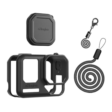 aMagisn Silicone Cover Case w/ Strap for Insta360 Ace Pro 2 Camera AC24