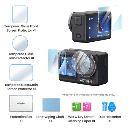 aMagisn Tempered Glass Protector for DJI Osmo Action 5 Pro Camera AA17