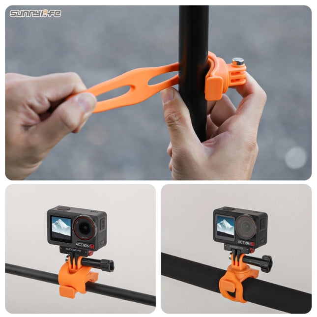 Sunnylife Flexible Silicone Rubber Mount for Action Cameras Gopro, DJI Osmo, Insta360, SJCAM, etc BD892 Sunnylife