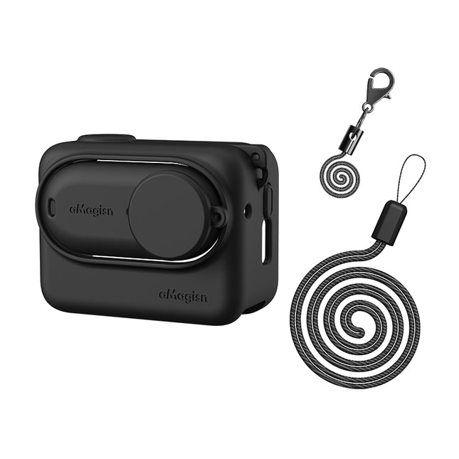 aMagisn Silicone Cover Case w/ Strap for Insta360 GO 3S Camera AG12 aMagisn