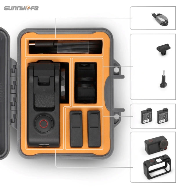 Sunnylife Mini Safety Hard Case for DJI Osmo Action 5 Pro, 4, 3 Cameras AQX-18 Sunnylife