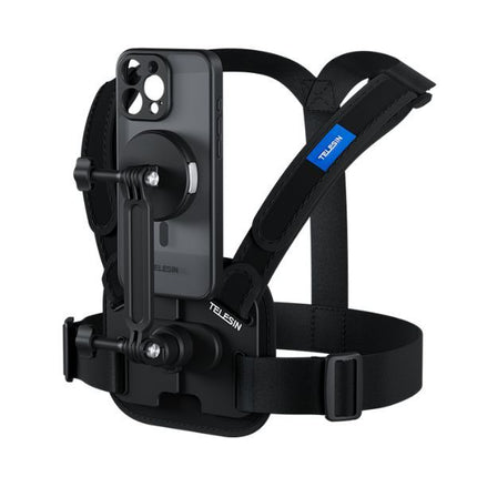 TELESIN MagSafe Chest Strap Dual-Lock Shock Adjustable Angle FOV for iPhone 16 Pro/Pro Max