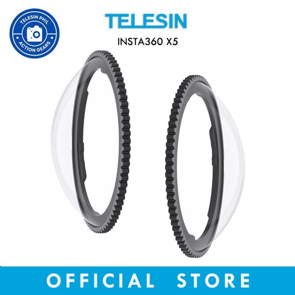 TELESIN Dual Lens Guard Dustproof Lens Cover Protection for Insta360 X5 Camera S5-FLT-39-TIS