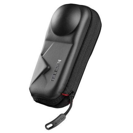 Telesin Mounting Portable Semi-Open Zipper EVA Bag w/ Carabiner for Insta360 X5, X4 Cameras S6-PRC-19-TIS