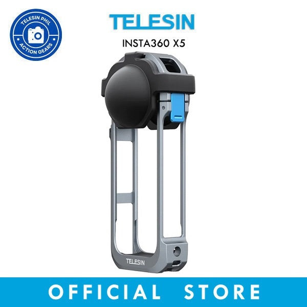 TELESIN Protective Frame Cage Cold Shoe Mount Full Body Case for Insta360 X5 Camera S6-FMS-19-TIS