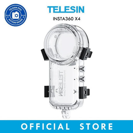 TELESIN Invisible Waterproof Underwater Dive Case 50M IPX8 for Insta360 X4 Camera S4-WTP-08-TIS