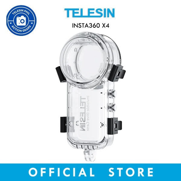TELESIN Invisible Waterproof Underwater Dive Case 50M IPX8 for Insta360 X4 Camera S4-WTP-08-TIS