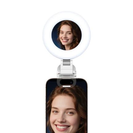 Telesin Mini Clip-on Mirror Ring Light for Smartphone iPhone & Android Devices, Laptop P5-BGD-03