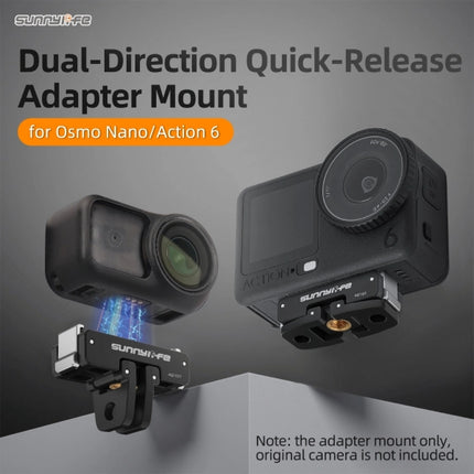 Sunnylife Magnetic Quick-Release Foldable Adapter for DJI Osmo Nano, Action 6 Cameras ON-AD107