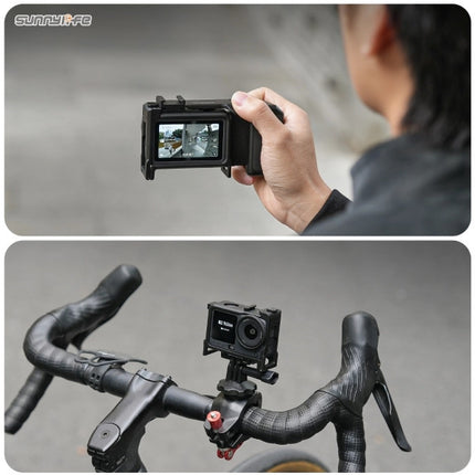 Sunnylife 2-in-1 Hand Grip Protective Frame Quick Release Handle for DJI Action 6 Camera OveerUps