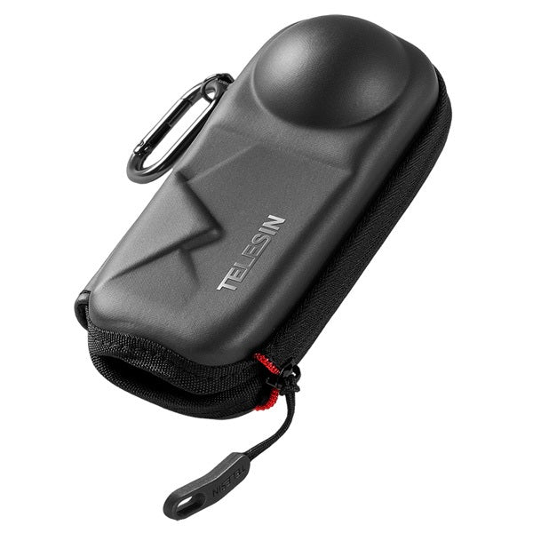 Telesin Mounting Portable Semi-Open Zipper EVA Bag w/ Carabiner for Insta360 X5, X4 Cameras S6-PRC-19-TIS