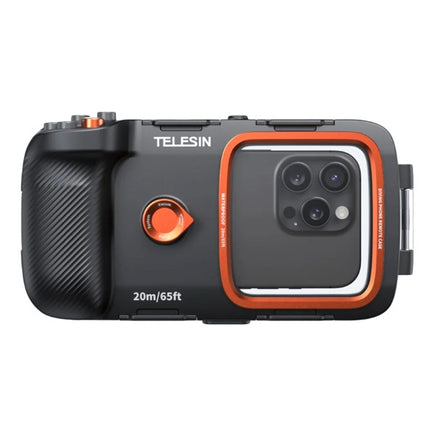 TELESIN Photography Underwater Diving Case IP68 w/ BT Remote for Smartphone 5.4-6.9 Device P4-WTP-06