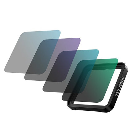 TELESIN CPL + ND8/16/32 Filter Set Aluminum Frame for Insta360 Ace Pro 2, Ace Pro S5-FLT-27-TIS