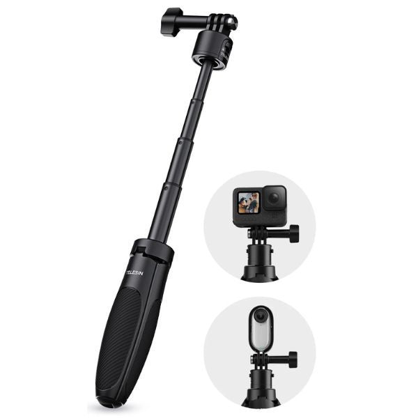 Telesin Quick-Release Mini Desktop Extendable Stick Monopod w/ Tripod Stand for Action Cameras S1-MNP-02 Telesin