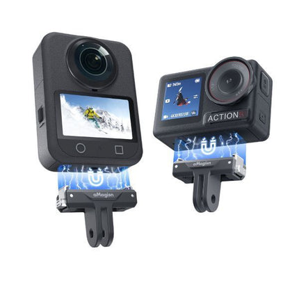 aMagisn Magnetic Adapter Mount Quick Release for DJI Action 5 Pro 4 3 Osmo 360 Cameras OveerUps
