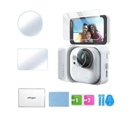 AMagisn 9H Anti Fingerprint Tempered Glass Film for Insta360 GO Ultra Screen Protector OveerUps