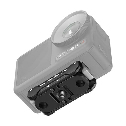 aMagisn Metal Quick Release Mount 2.0 for DJI Action 5 Pro 4 3 Osmo 360 Camera Adapter OveerUps