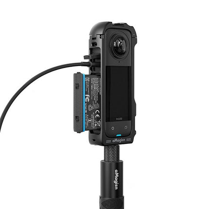 aMagisn Quick Release Camera Cage for Insta360 X4 1/4 Screw Cold Shoe Protective Frame OveerUps