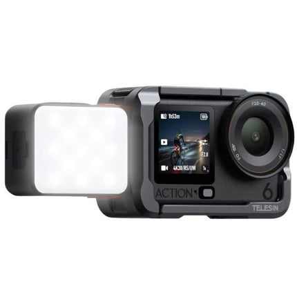 TELESIN Magnetic Fill Light Quick Release LED Waterproof DJI Action 6 Osmo Nano Cameras S5-BGD-17 OveerUps