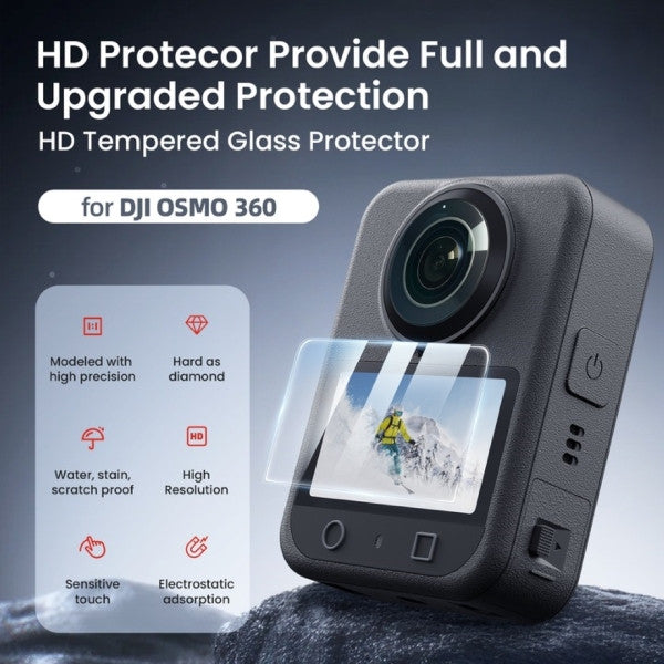 aMagisn HD Tempered Glass Screen Protector for DJI Osmo 360 Camera Lens Protection OveerUps