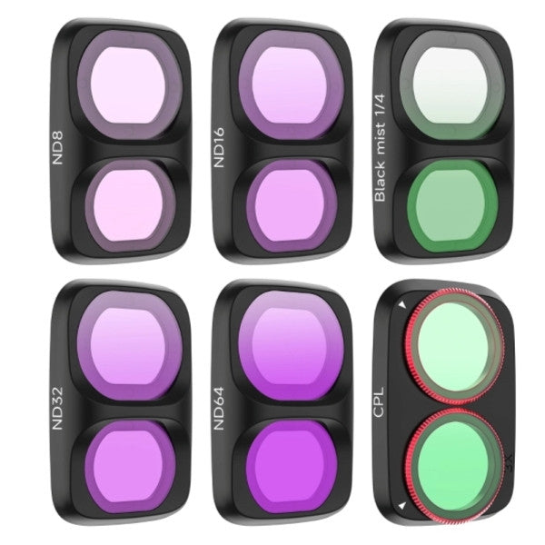 Sunnylife Magnetic CPL ND Black Mist MCUV Lens Filter Set for DJI Osmo Pocket 4P OveerUps